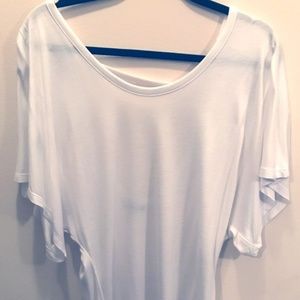 White Flowy Open-Back Lascana Top